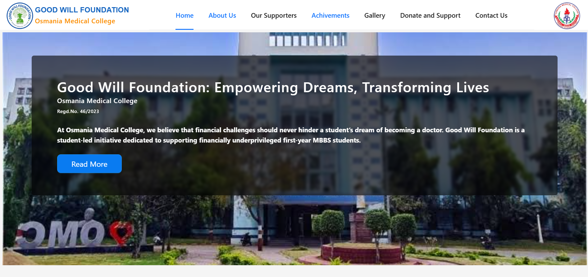 Good Will Foundation - Osmania Medical College