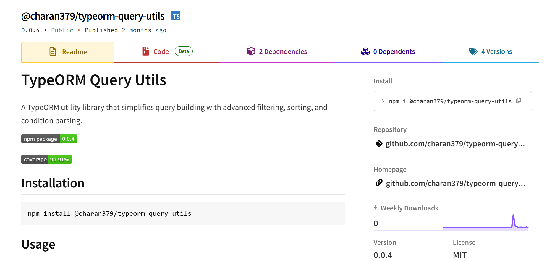 TypeORM Query Utils - Dynamic NPM Package